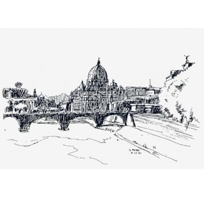 rome, sketch, drawing